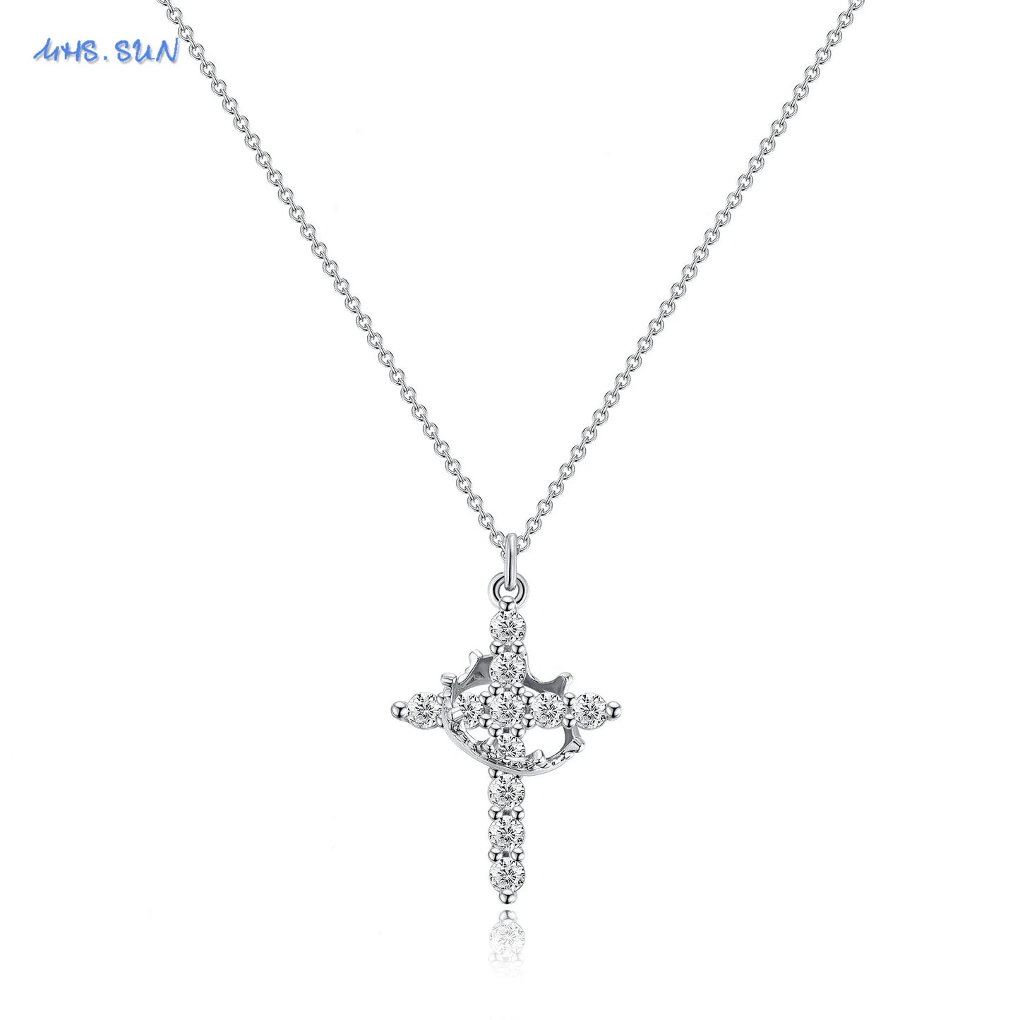 Rotatable Crown Cross Pendant Necklace - 8 - js | ONEFY.SHOP