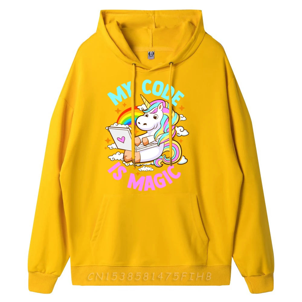 My Code Is Magic" Unicorn Developer Hoodie - 2 - ps | ONEFY.SHOP