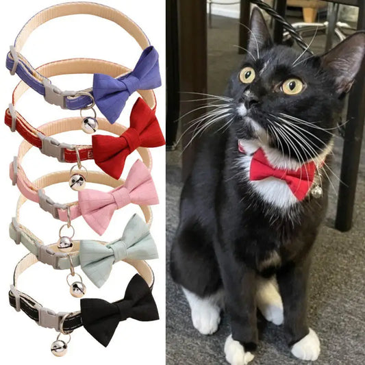 Bow Collar with Safety Bell - 5 - pn | ONEFY.SHOP