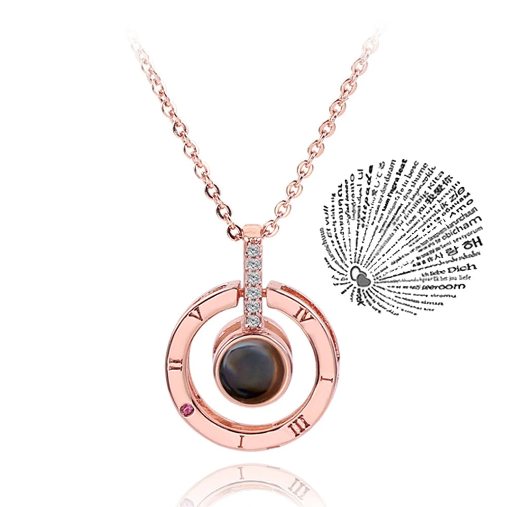 I Love You Projection Heart Pendant Necklace - 7 -  rs | ONEFY.SHOP