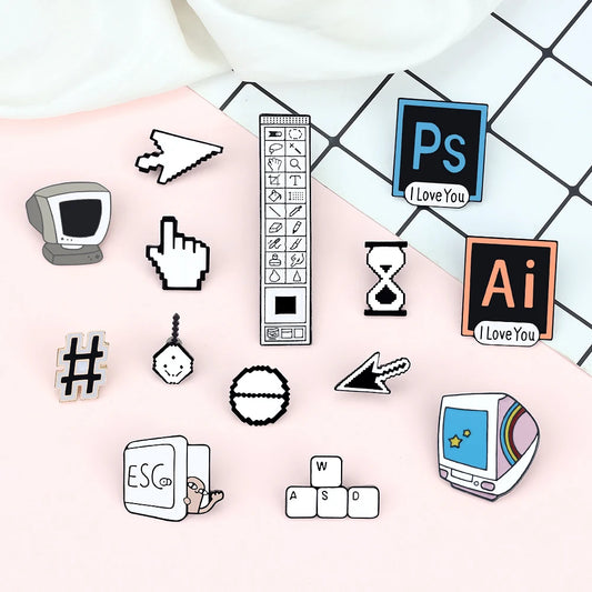 Creative Computer Cursor Pins - 2 - ps | ONEFY.SHOP
