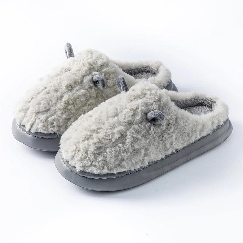 Fluffy Animal-Ear Platform Slipper - 2 - gn | ONEFY.SHOP