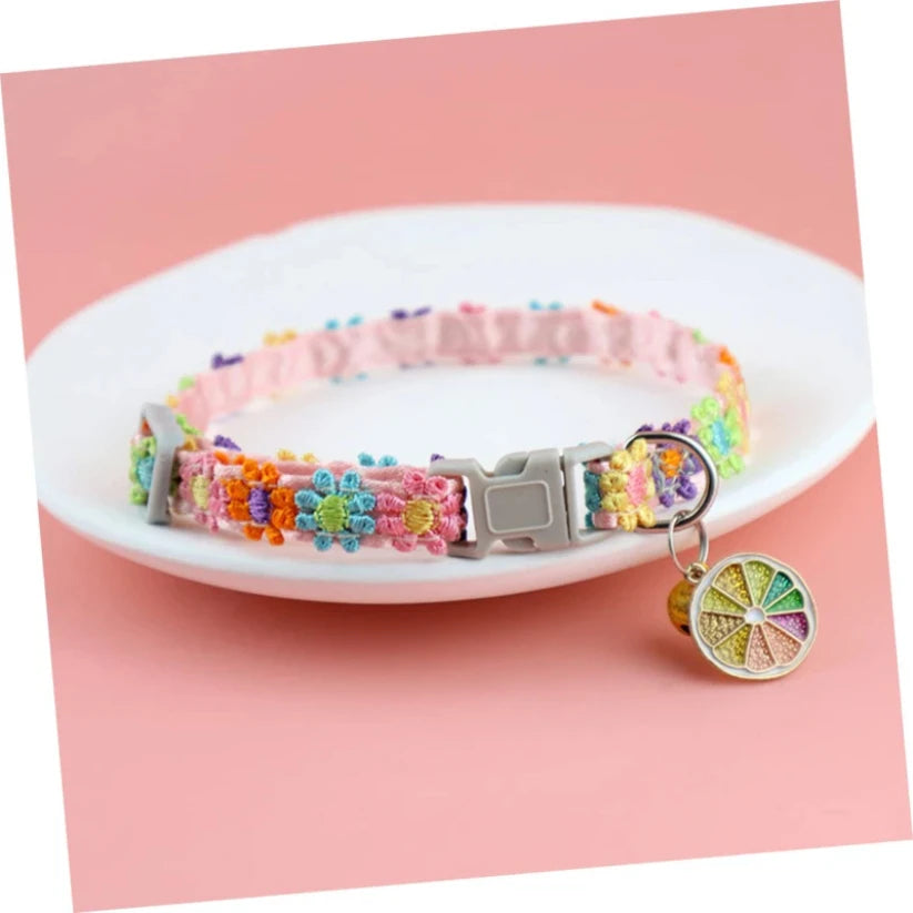 Flower Cat Collar With Bell - 5 - fn | ONEFY.SHOP