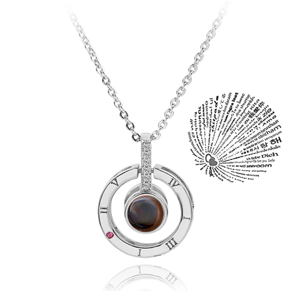I Love You Projection Heart Pendant Necklace - 7 -  rs | ONEFY.SHOP