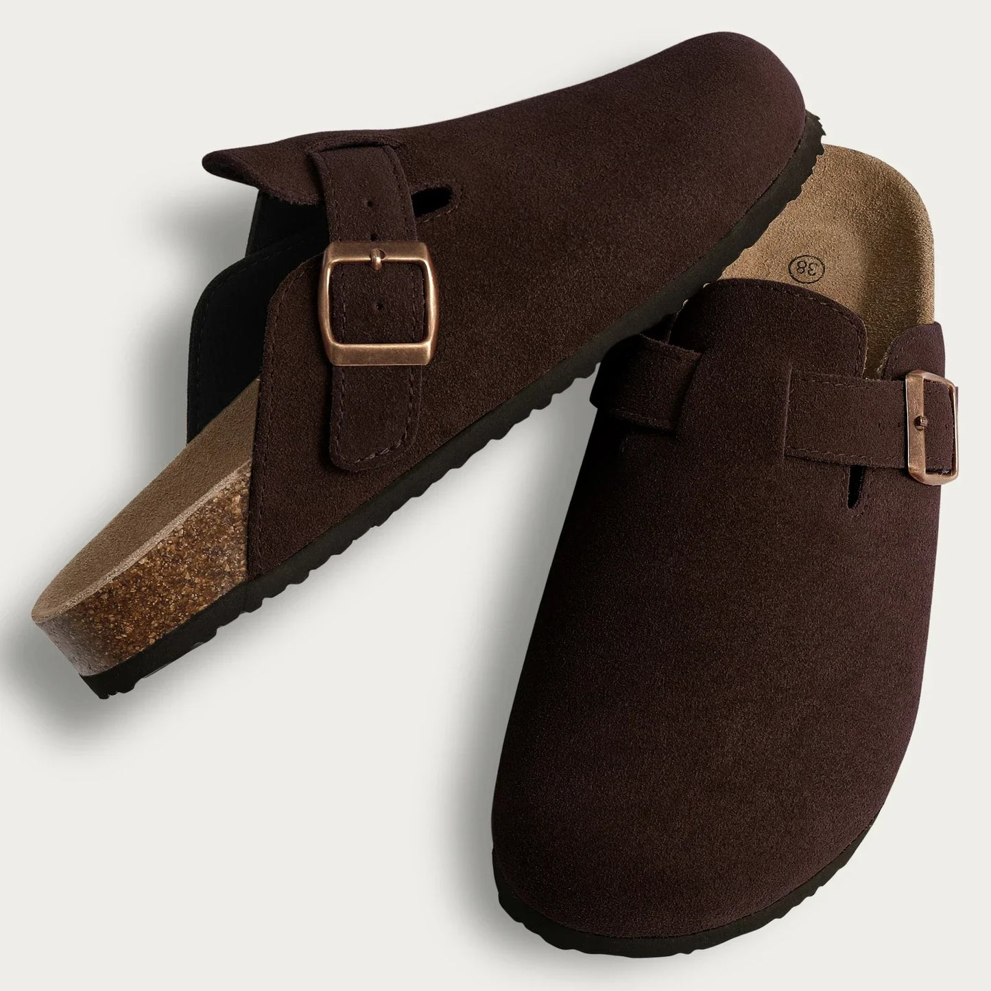 Casual Buckled Clog Cork Base Slipper Collection - 2 - gn | ONEFY.SHOP