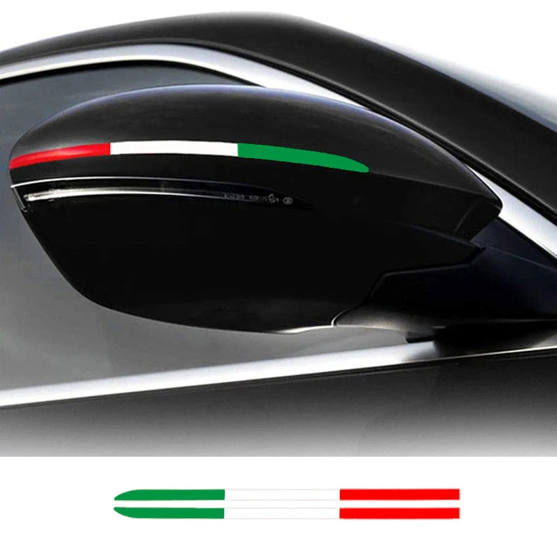 2PCS Car Rearview Mirror Sticker Italy Flag - 3 - cs | ONEFY.SHOP