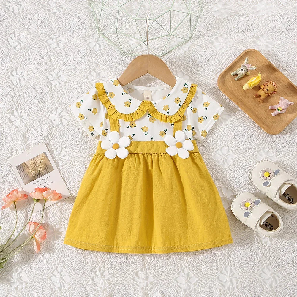Summer Floral Baby Girl Dress - 9 - kn | ONEFY.SHOP