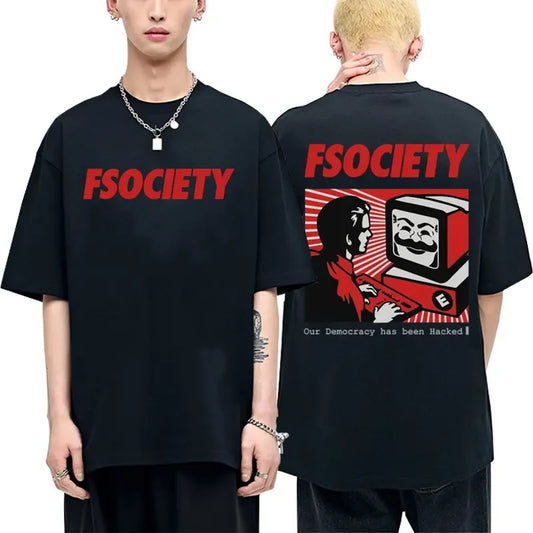 FSociety Mr. Robot Themed Hacker T-Shirt - 2 - ps | ONEFY.SHOP