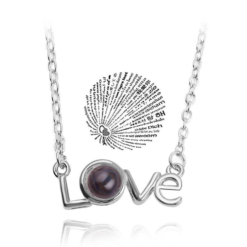 I Love You Projection Heart Pendant Necklace - 7 -  rs | ONEFY.SHOP