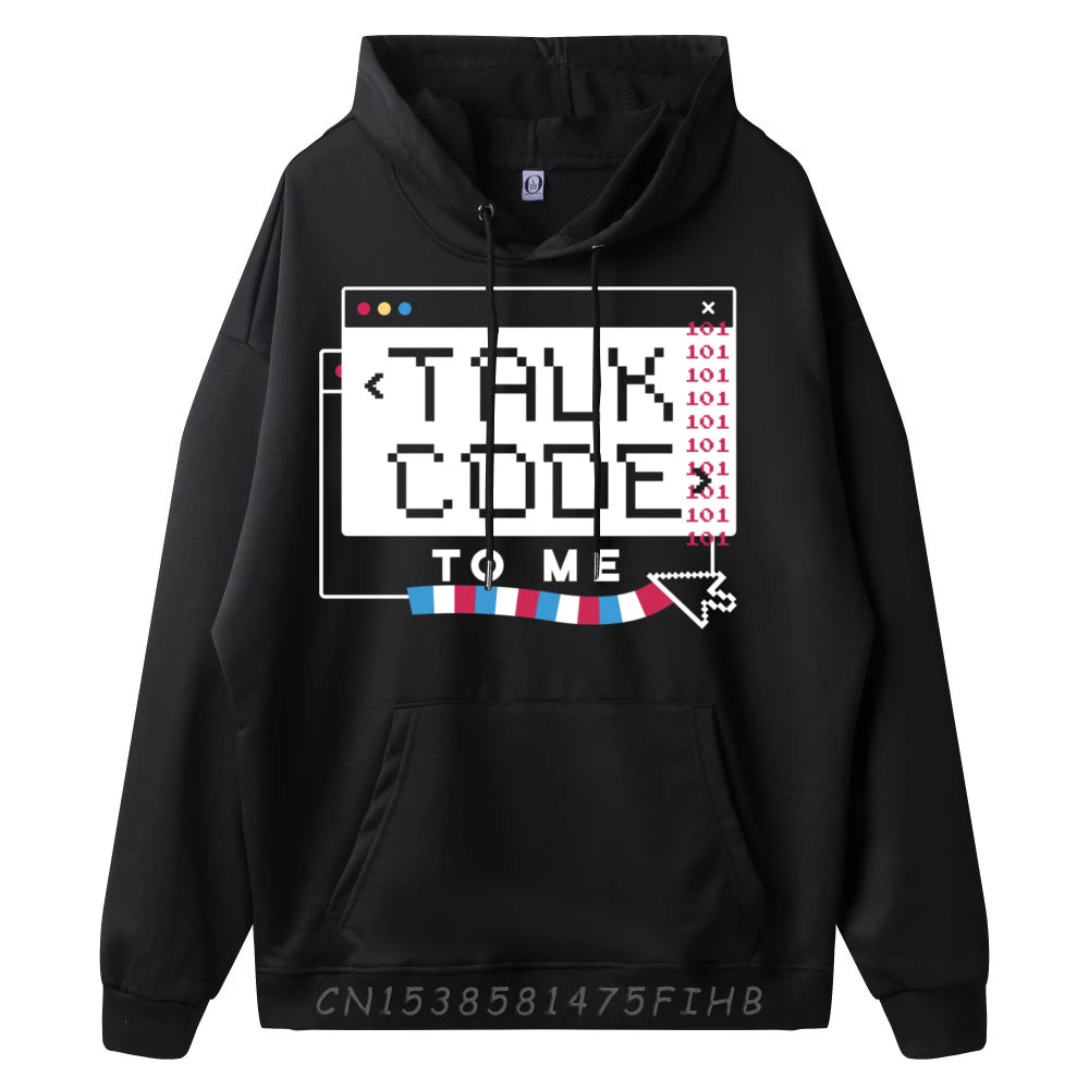 Talk Code To Me" Retro Terminal Graphic Hoodie - 2 - ps  | ONEFY.SHOP
