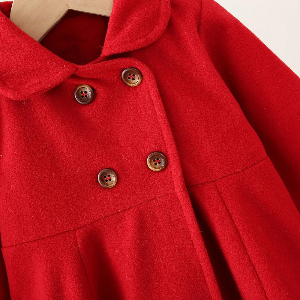 Baby Girl Long Sleeve Woolen Coat - 9 - kn | ONEFY.SHOP