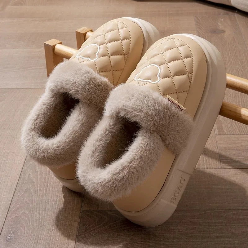 Quilted Lined Winter Home Slipper - 2 - gn | ONEFY.SHOP