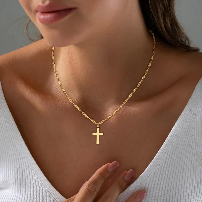 Steel Cross Necklace for Women - 8 - js | ONEFY.SHOP