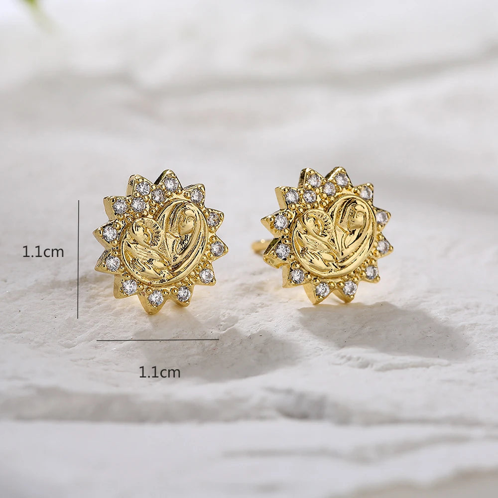 Religious Women Drop Earrings - 8 - js | ONEFY.SHOP
