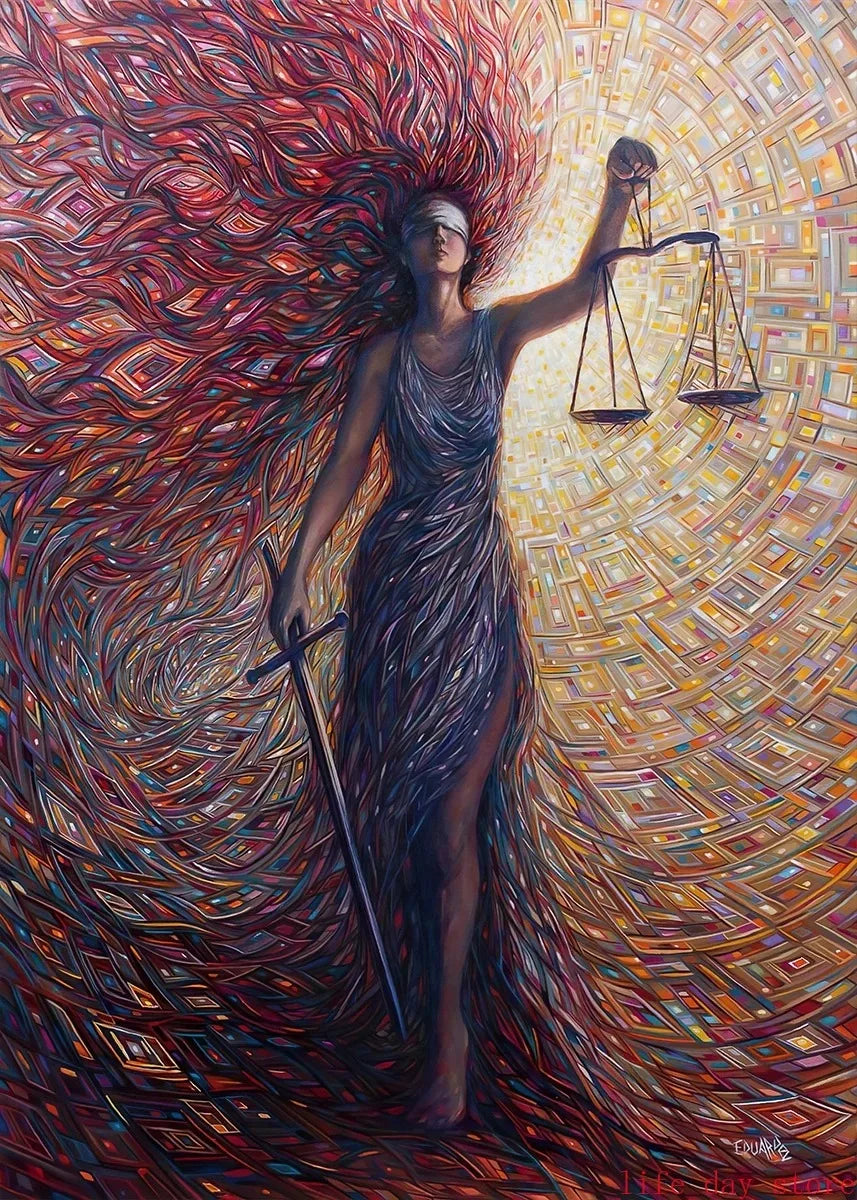Scales of Justice Goddess Art Poster - 2 - aw | ONEFY.SHOP