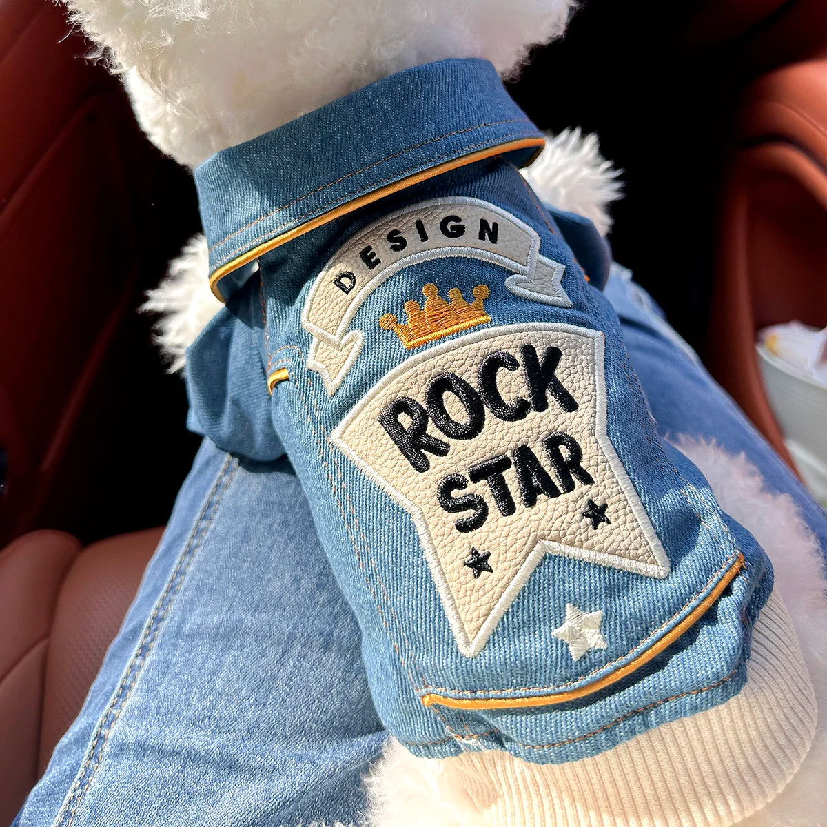 Chaqueta bordada de estrella de rock para mascotas - 5 - pn | ONEFY.SHOP