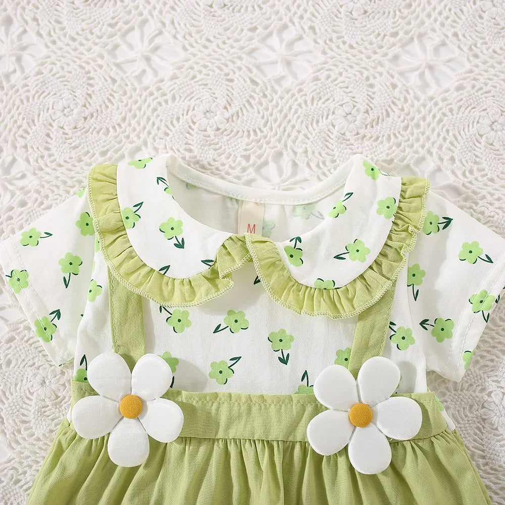 Summer Floral Baby Girl Dress - 9 - kn | ONEFY.SHOP