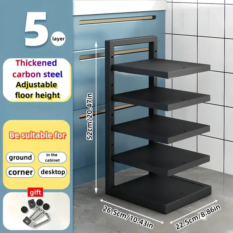 Adjustable Pot Rack Organizer - 6 - oe | ONEFY.SHOP
