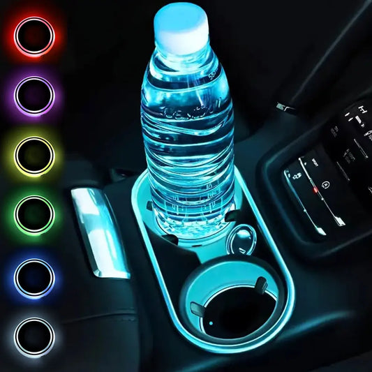 Photosensitive LED Car Cup Holder Coasters  - 3 - cs | ONEFY.SHOP