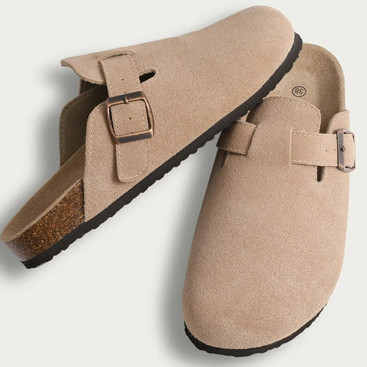 Casual Buckled Clog Cork Base Slipper Collection - 2 - gn | ONEFY.SHOP