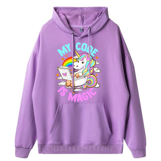 My Code Is Magic" Unicorn Developer Hoodie - 2 - ps | ONEFY.SHOP