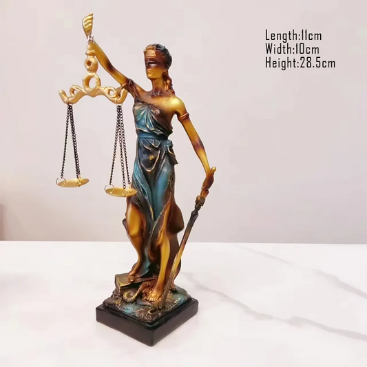 Patina & Bronze Lady Justice Statue - 2 - aw | ONEFY.SHOP