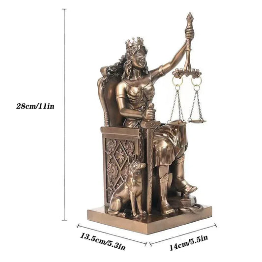 Seated Lady Justice Statue Decorative - 2 - aw | ONEFY.SHOP
