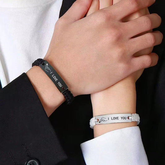 I Love You" Matching Couple Bracelets - 7 -  rs | ONEFY.SHOP
