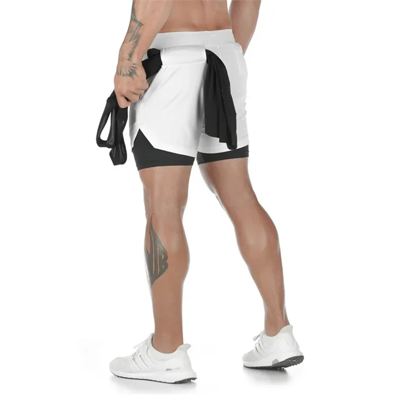 2-in-1 Men's Quick-Dry Training Shorts - 4 - fs | ONEFY.SHOP