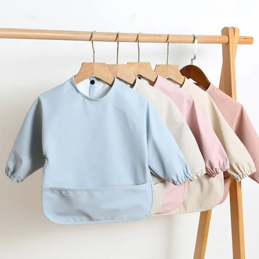 Baby Feeding Bibs With Long Sleeves - 9 - ks | ONEFY.SHOP