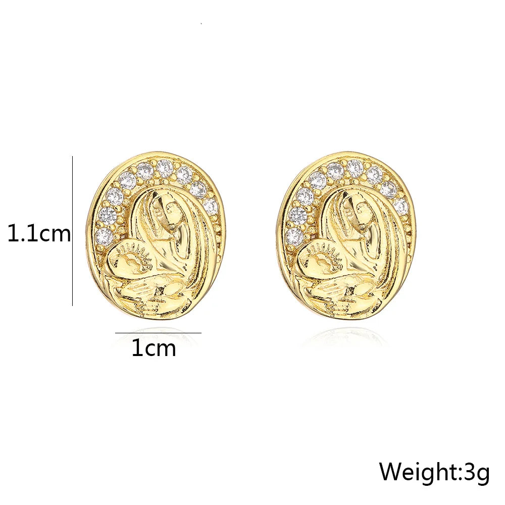 Religious Women Drop Earrings - 8 - js | ONEFY.SHOP