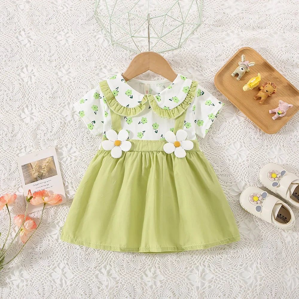 Summer Floral Baby Girl Dress - 9 - kn | ONEFY.SHOP