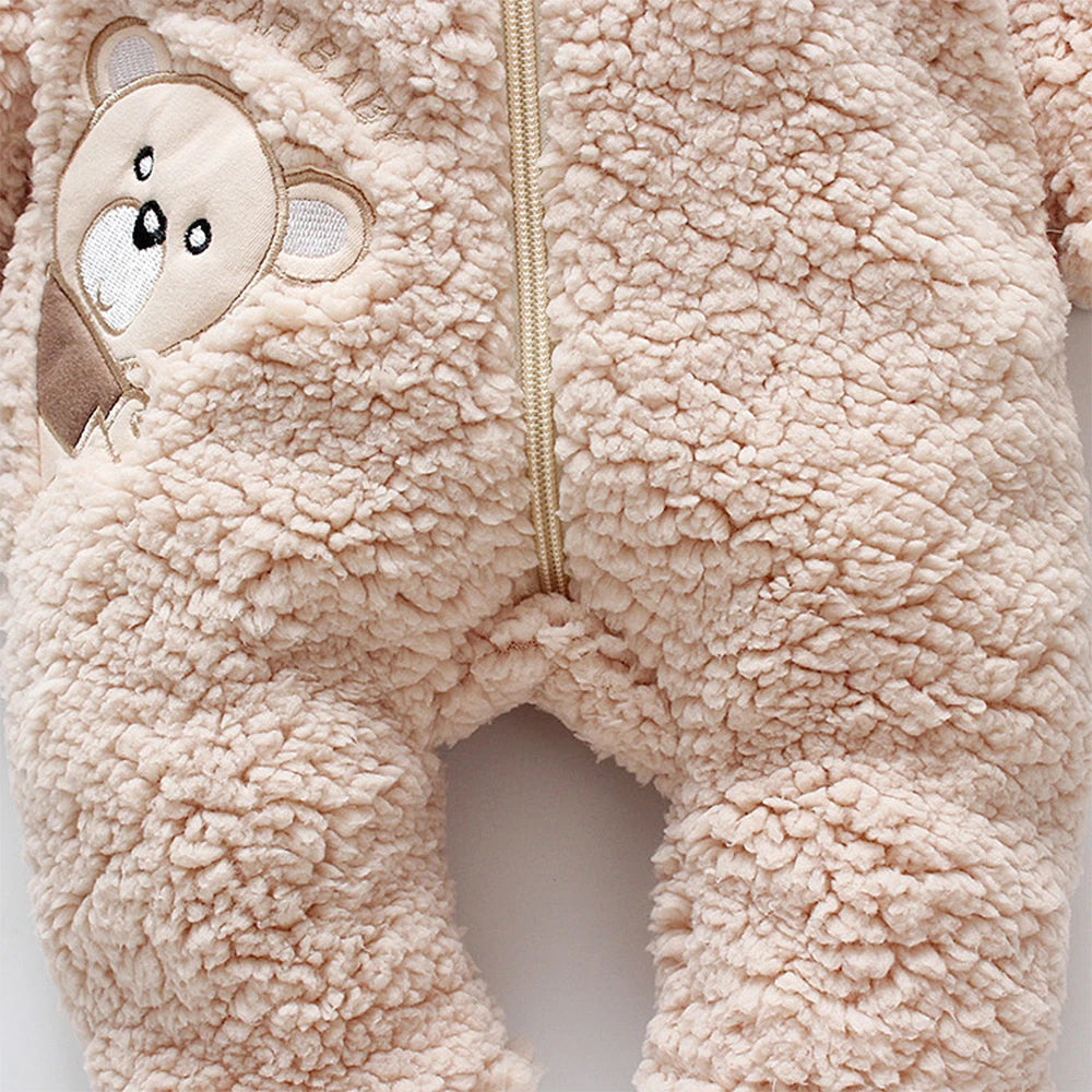 Bear Embroidered Baby Jumpsuit - 9 - kn | ONEFY.SHOP
