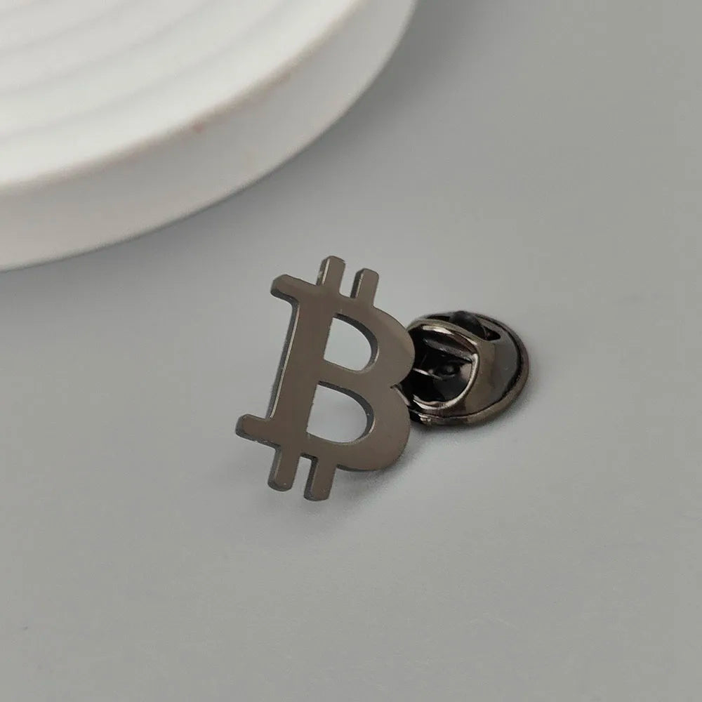 Minimalist Cryptocurrency Symbol Lapel Pin - 2 - gn | ONEFY.SHOP