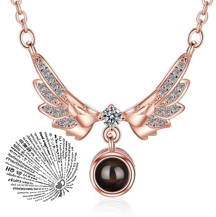 I Love You Projection Heart Pendant Necklace - 7 -  rs | ONEFY.SHOP