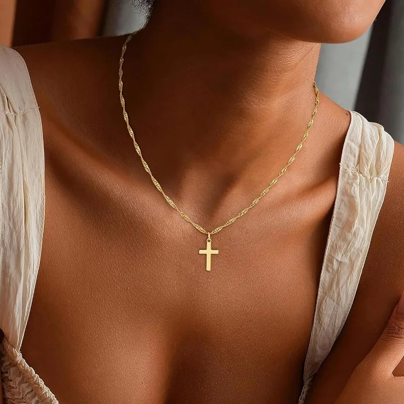 Steel Cross Necklace for Women - 8 - js | ONEFY.SHOP