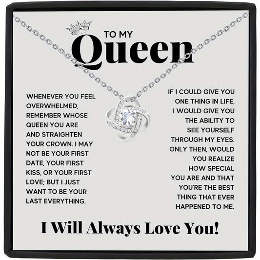 To My Queen" Love Knot Necklace - 7 -  rs | ONEFY.SHOP