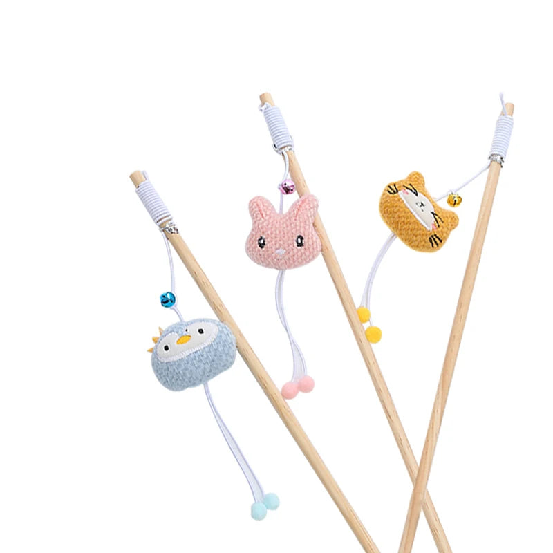 Cat Toy Wooden Pole with Bell - 9 - ps | ONEFY.SHOP