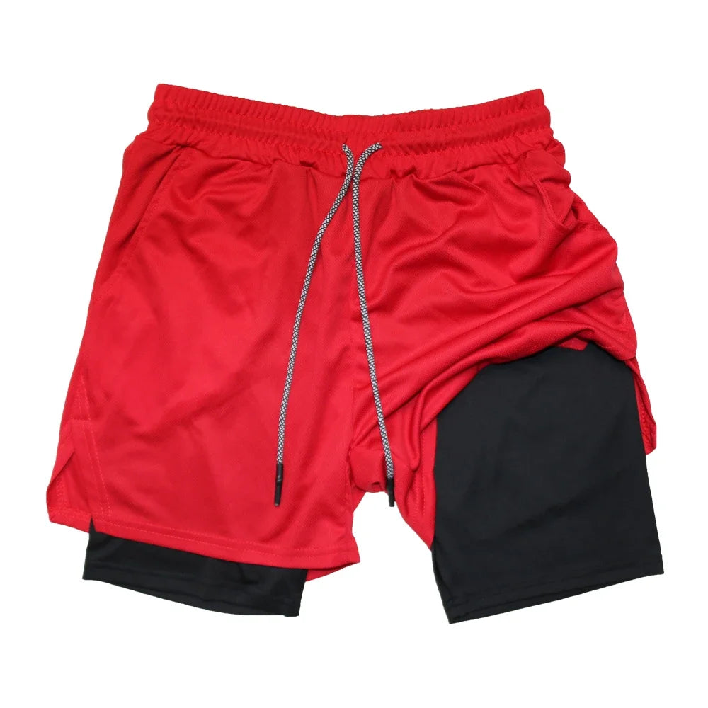 2-in-1 Men's Quick-Dry Training Shorts - 4 - fs | ONEFY.SHOP