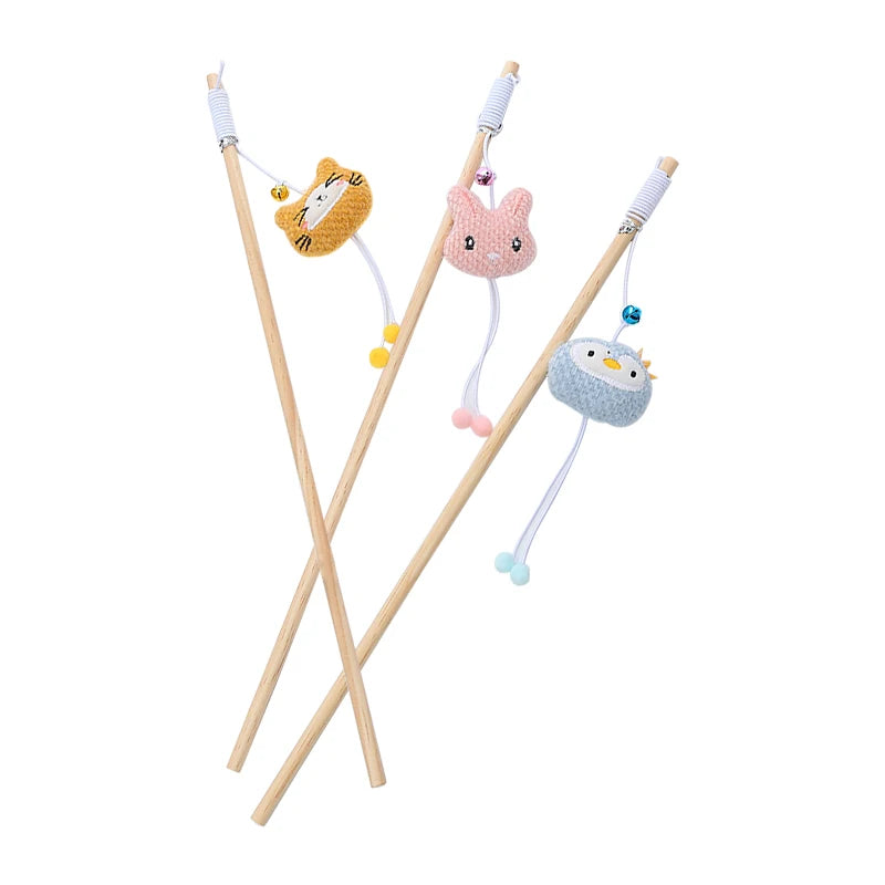 Cat Toy Wooden Pole with Bell - 9 - ps | ONEFY.SHOP