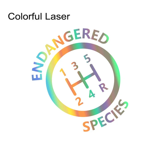 Endangered Species" Manual Transmission Decal - 3 -  ts | ONEFY.SHOP