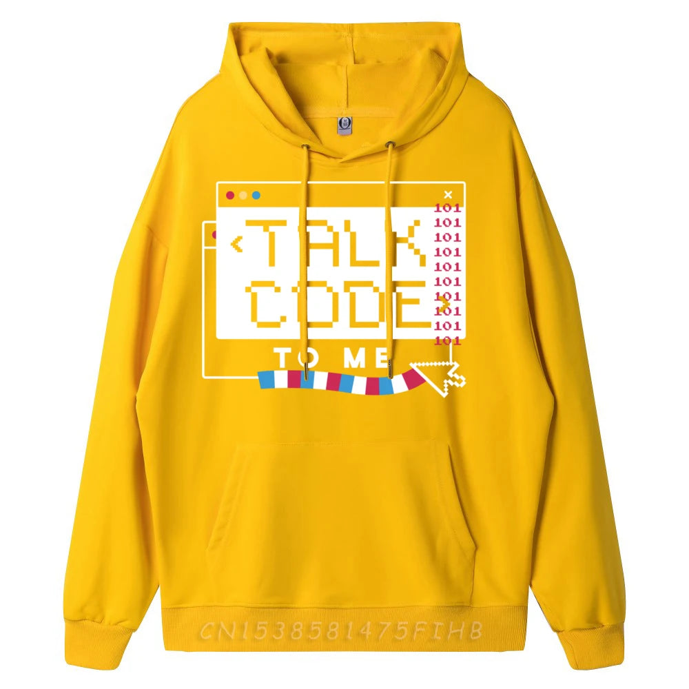 Talk Code To Me" Retro Terminal Graphic Hoodie - 2 - ps  | ONEFY.SHOP