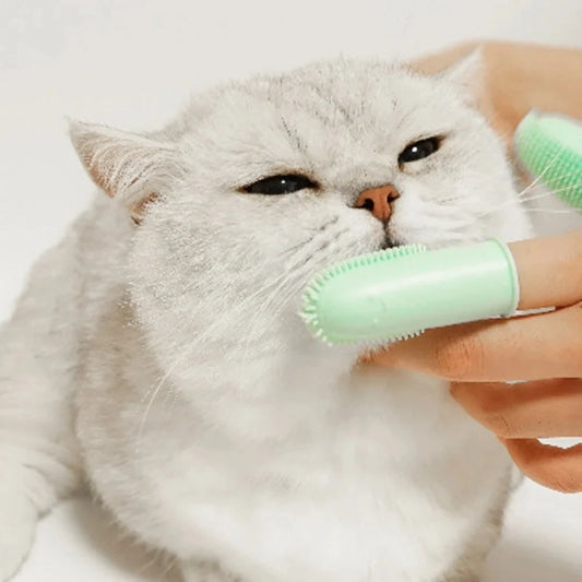 Pet Soft Double Finger Toothbrush - 5 - pe | ONEFY.SHOP