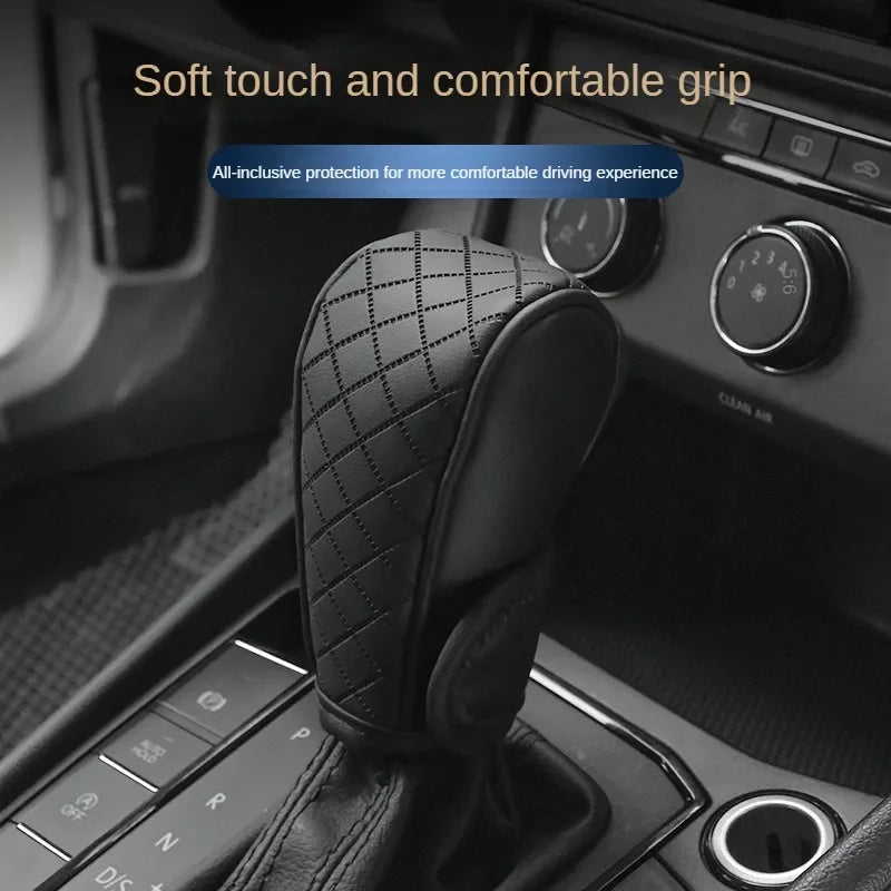 Universal Leather Car Gear Shift Knob Cover - 3 - cs | ONEFY.SHOP