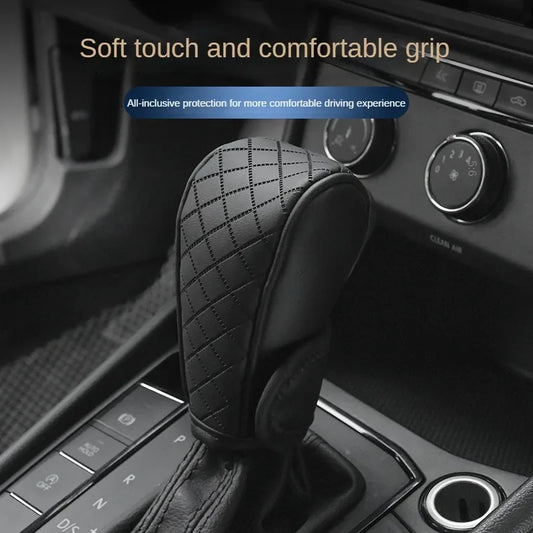 Universal Leather Car Gear Shift Knob Cover - 3 - cs | ONEFY.SHOP