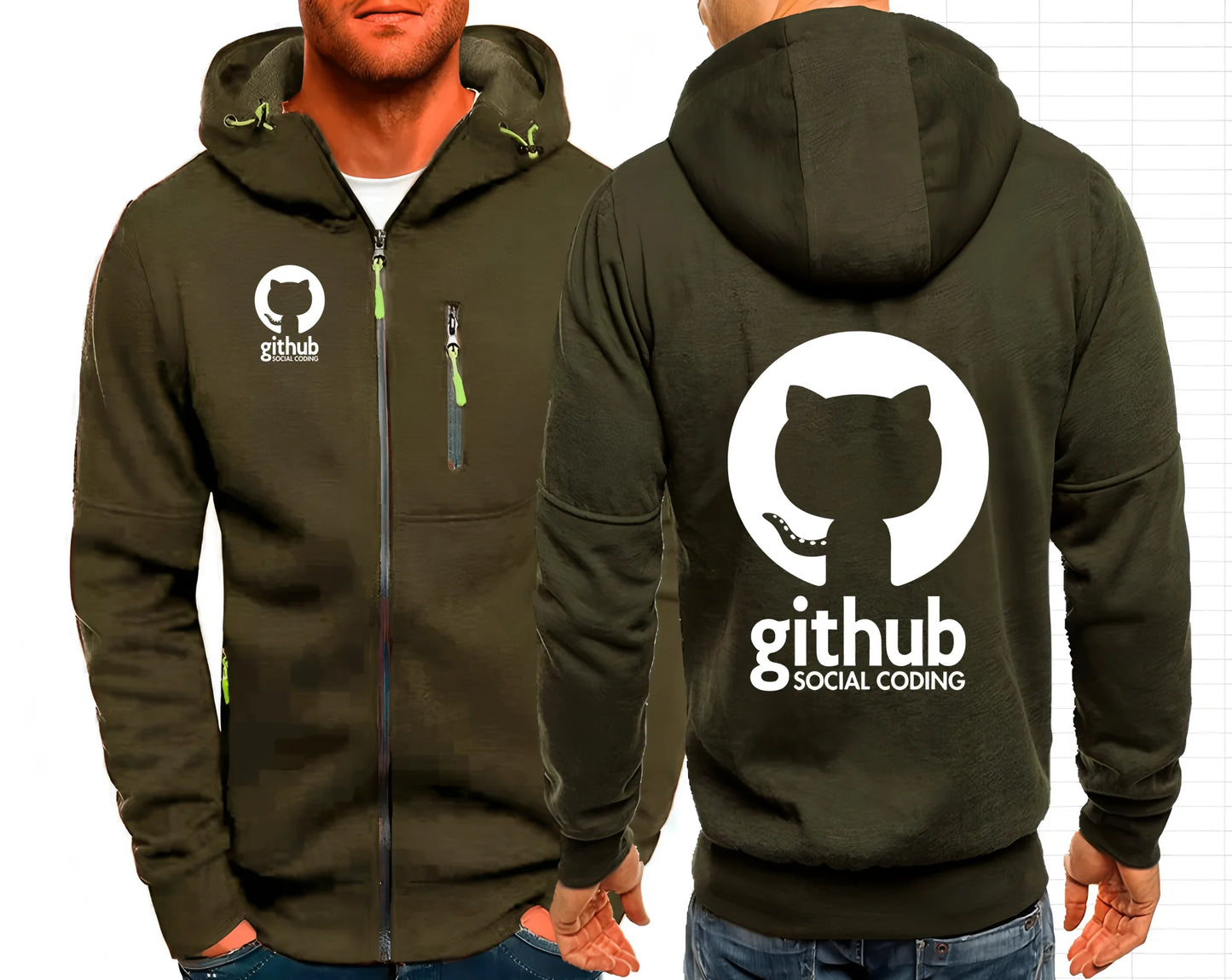 GitHub Social Coding Hoodie - 2 - ps | ONEFY.SHOP