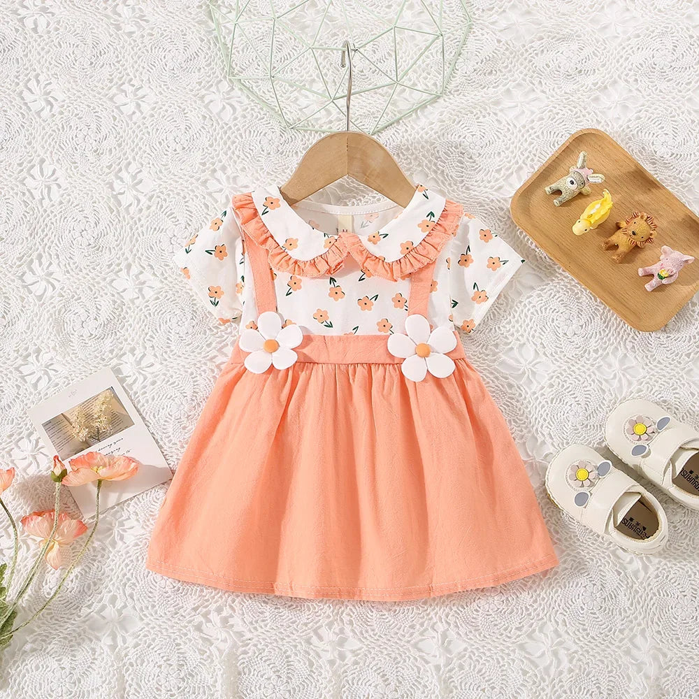 Summer Floral Baby Girl Dress - 9 - kn | ONEFY.SHOP