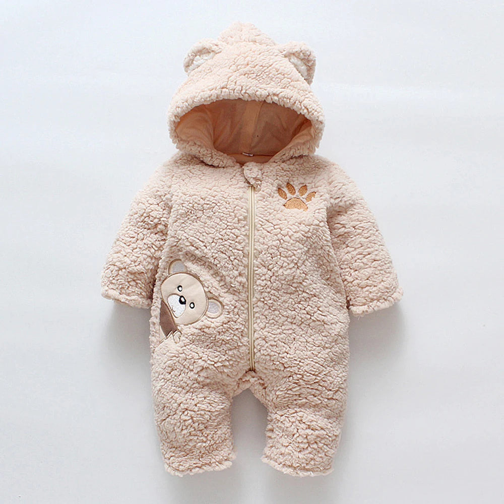 Bear Embroidered Baby Jumpsuit - 9 - kn | ONEFY.SHOP