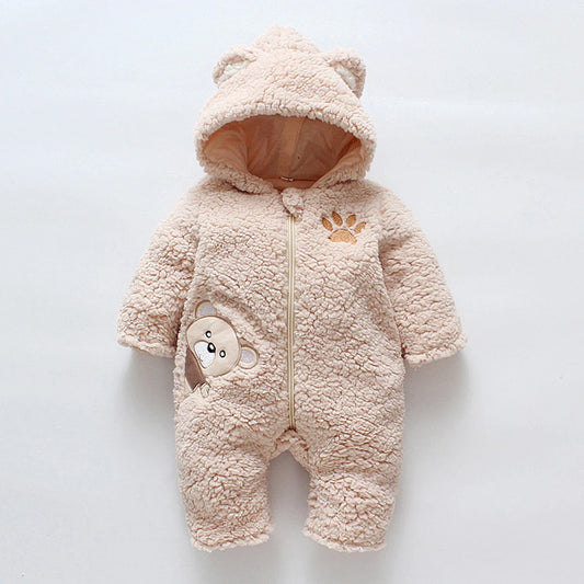 Bear Embroidered Baby Jumpsuit - 9 - kn | ONEFY.SHOP