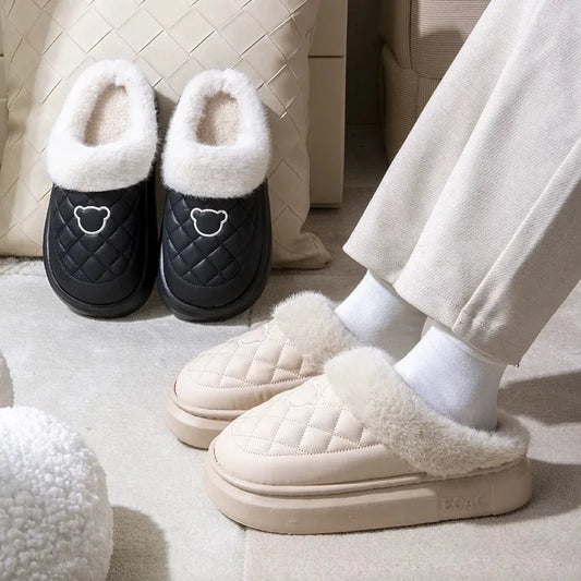 Quilted Lined Winter Home Slipper - 2 - gn | ONEFY.SHOP